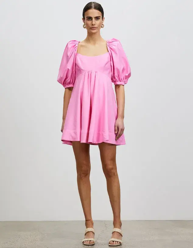 Acler Octavia Mini Dress Pink Size 8 for rent on The Volte - main image