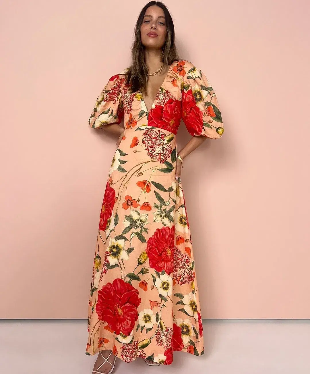 By Nicola Bolero Maxi Dress Floral Size 14 - Image 1