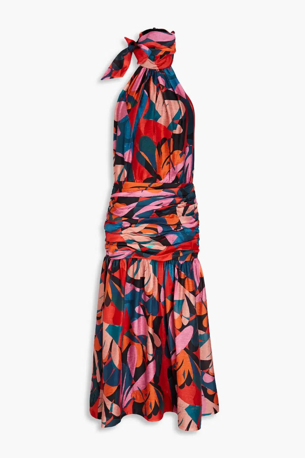 Rebecca Vallance Catalina Halter Neck Midi Dress Multi Colour Size 8  - Image 3