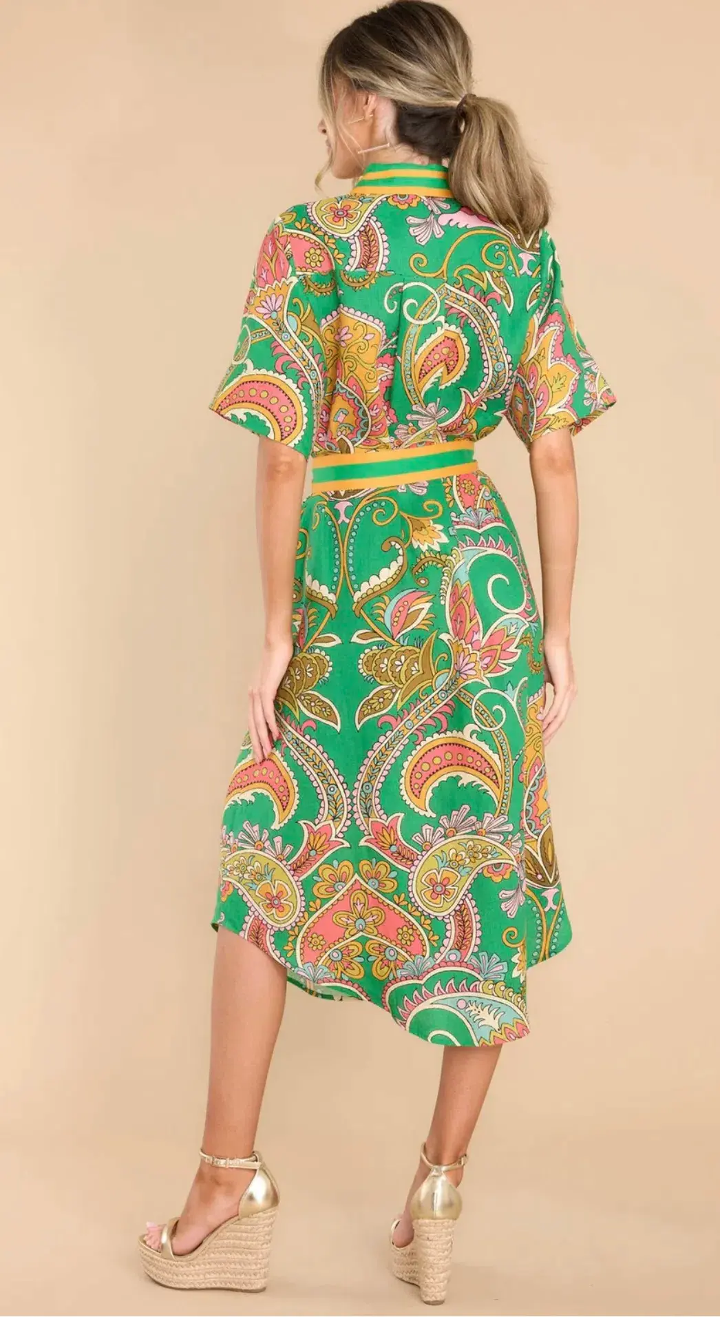 Alémais Marion Shirtdress Green Size 8 - Image 7