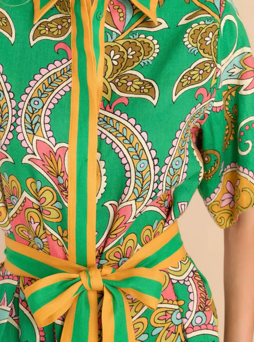 Alémais Marion Shirtdress Green Size 8 for rent on The Volte - main image