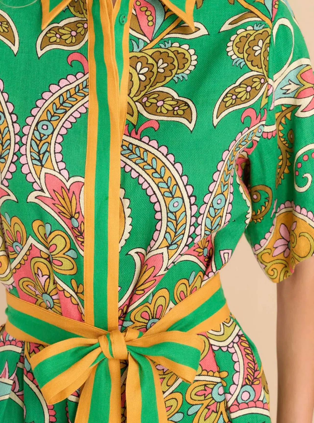 Alémais Marion Shirtdress Green Size 8 - Image 5