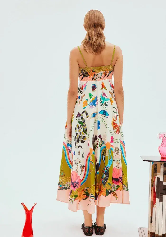 Alemais Evergreen Sundress Multi Print Size 8 - Image 4
