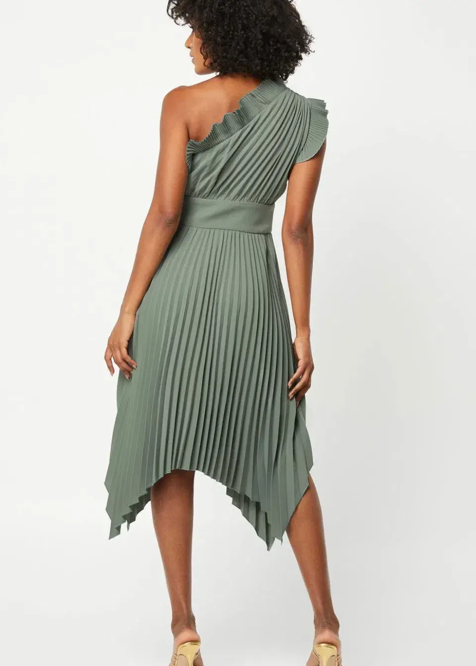 Mossman The Lady Like Midi Dress in Sage Size 12 - Image 4
