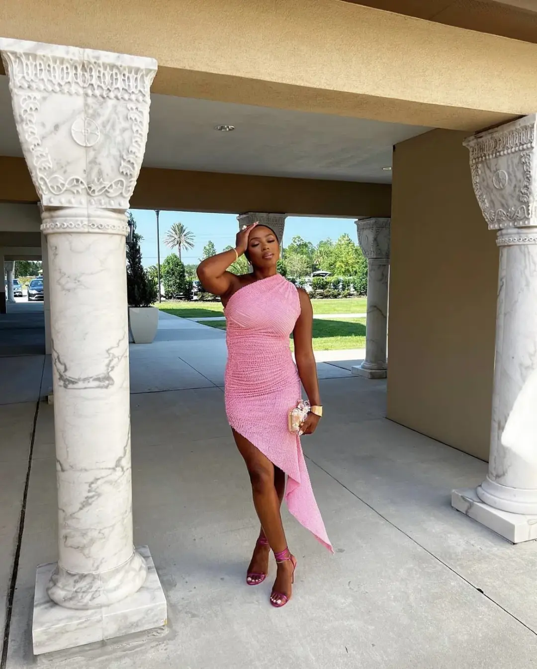 Coucoo Pasu Dress in Baby Pink Size XL/Au 14 for rent on The Volte - main image