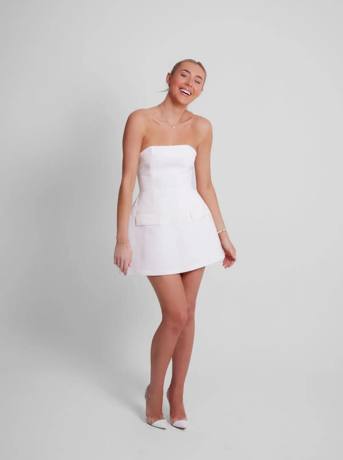 Odd Muse Ultimate Muse Strapless Mini Dress White Size 10 - Image 1