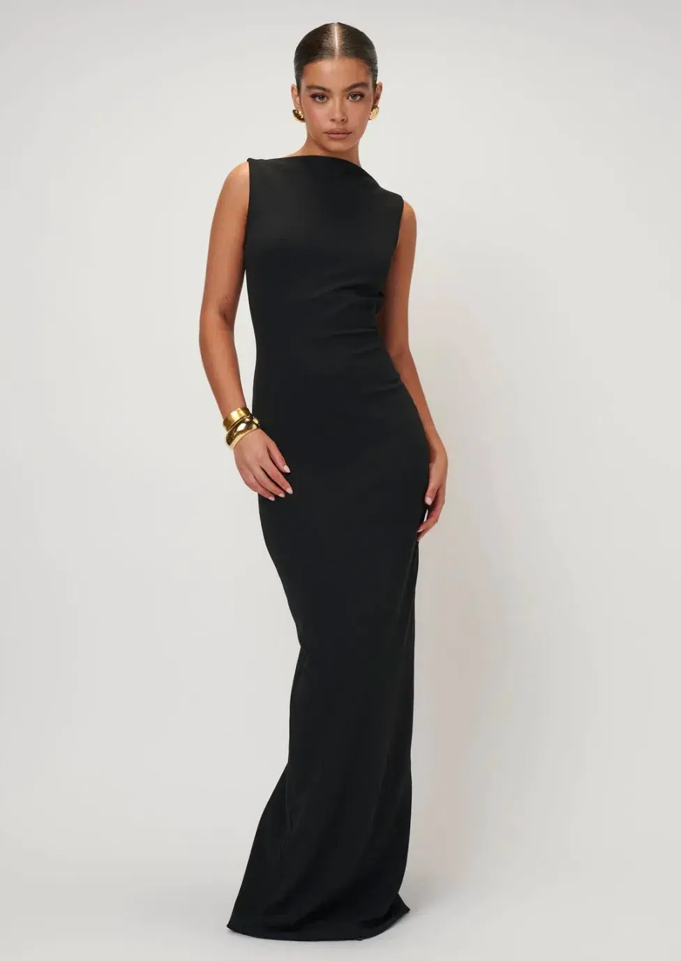 Effie Kats Verona Gown Black Size 12 - Image 1