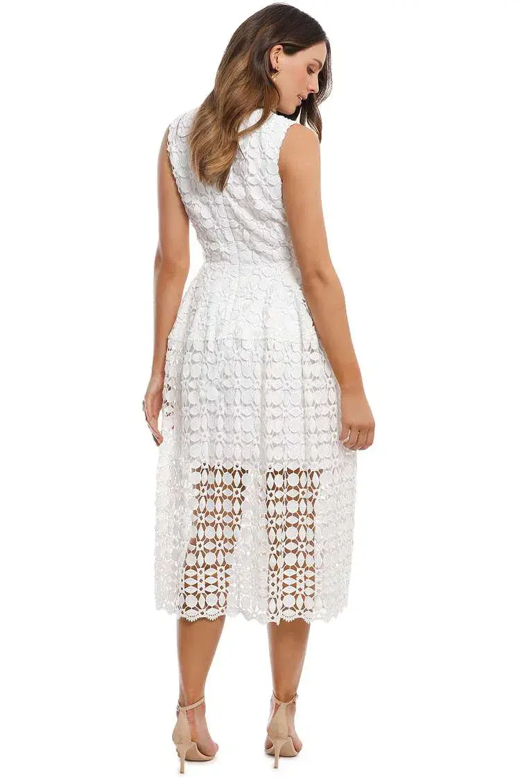 Nicholas White Mosaic Dress White Size 10 - Image 3
