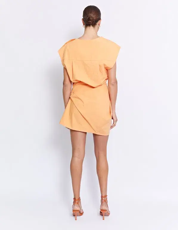 Pfeiffer Grenada Mini Twist Dress Tangerine Size 10  for rent on The Volte - main image