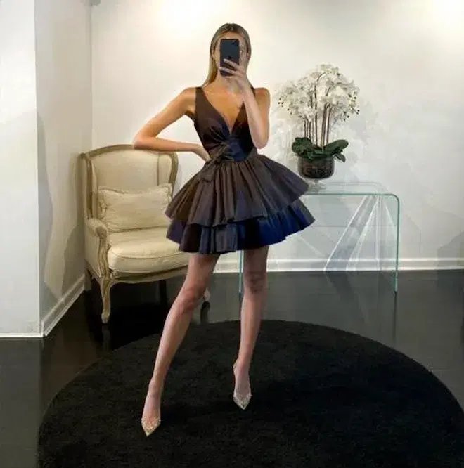 Alin Le' Kal Erica Dress in Noir Size 6 - Image 3