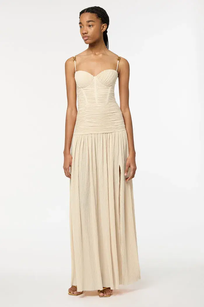 Manning Cartell Double Time Pleat Dress Nougat Size 6 - Image 2