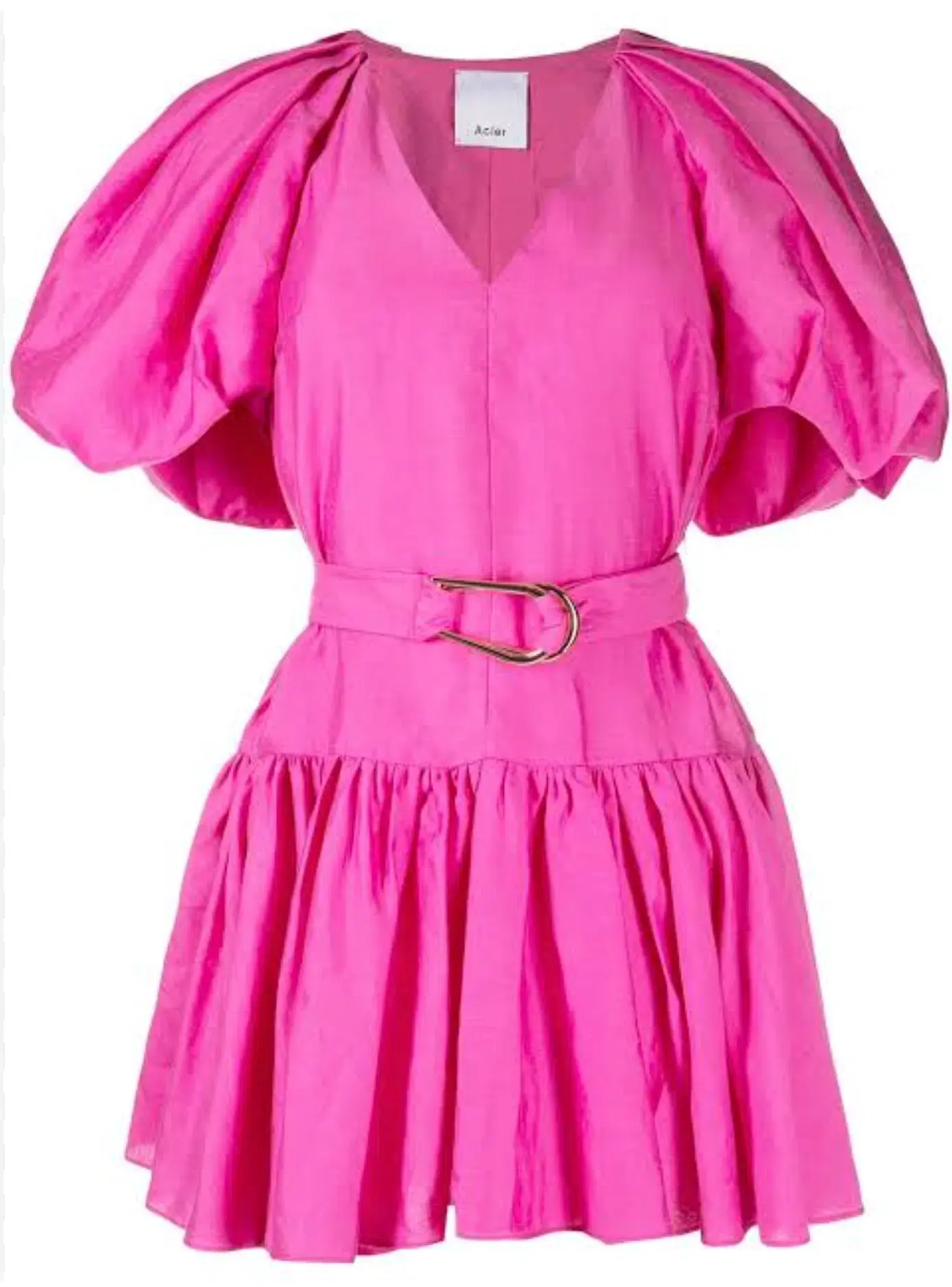 Acler Wheatland Puff Sleeve Dress Flamingo Pink Size 12  - Image 4