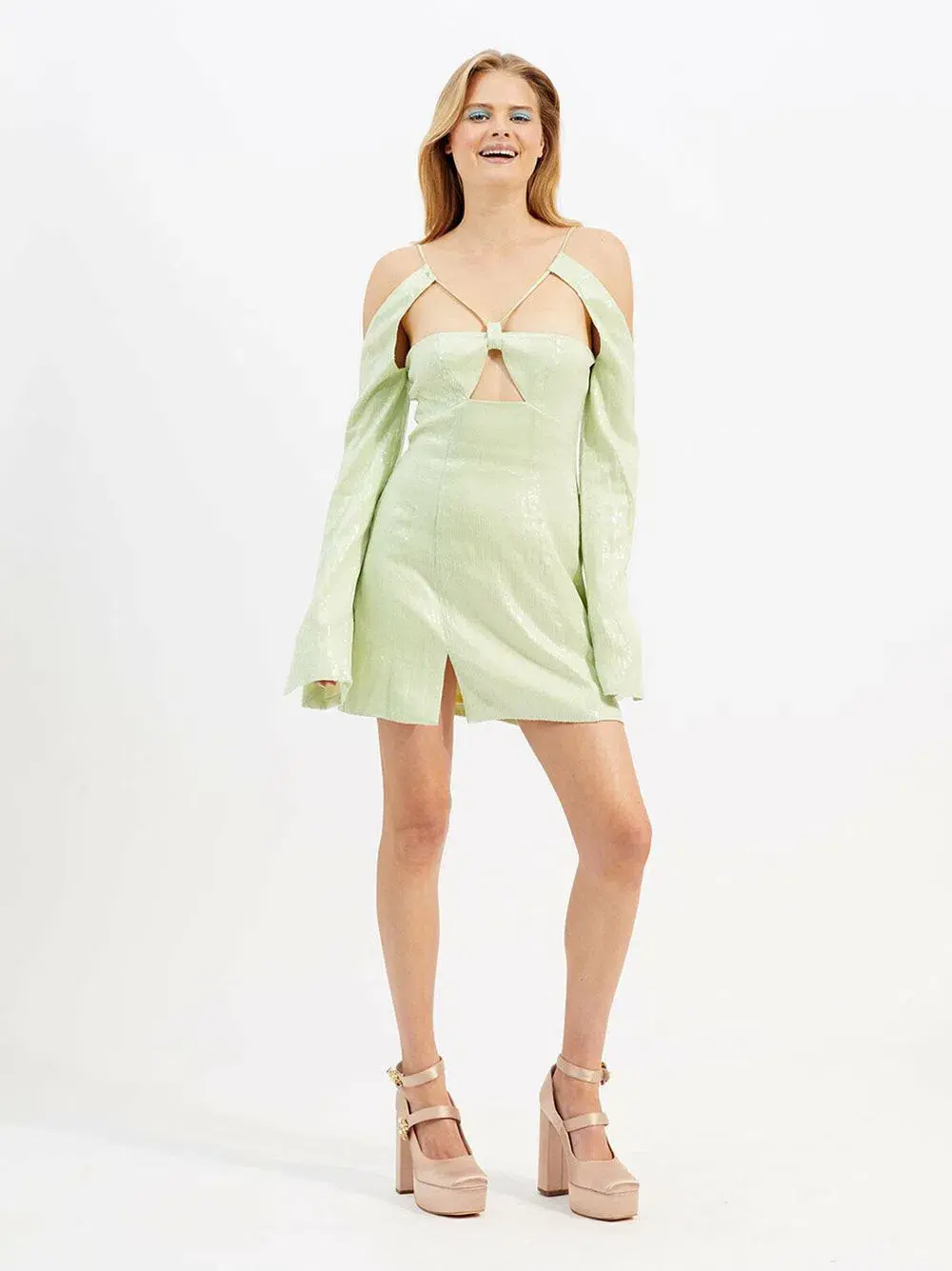 Alice McCall Night Sky Dress Lime Cream Size 8 - Image 1