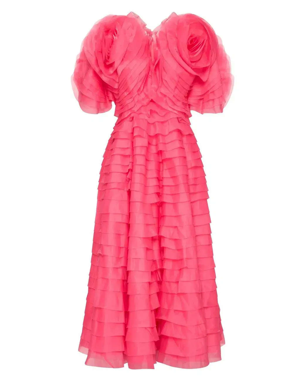 AJE Amour Ruffle Midi Dress in Berry Size 16 - Image 4