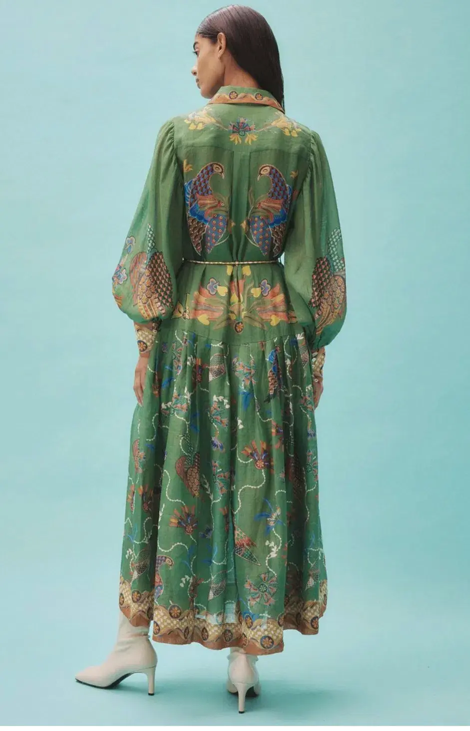 Alemais Birdie Shirtdress Green Size 16 - Image 3