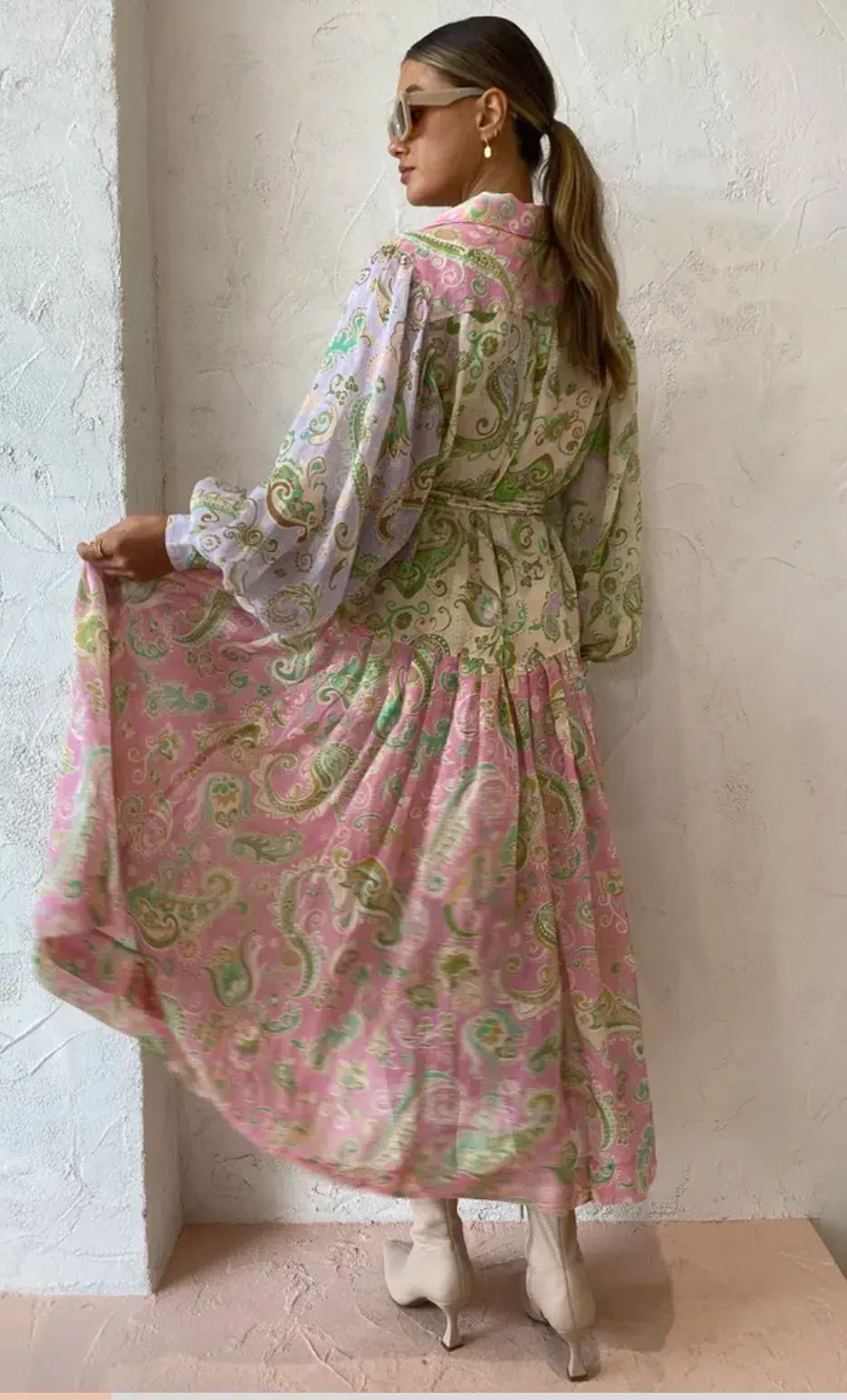 Alemais Marta Patchwork Shirtdress Size 14 - Image 3