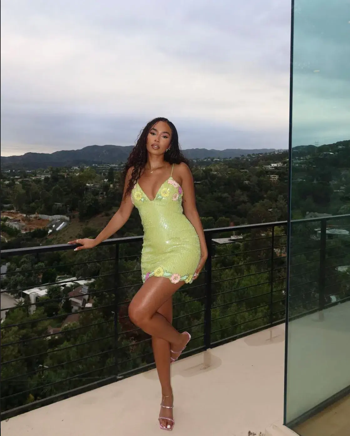 Majorelle Cal Embellished Mini Dress in Lime Green Size S / AU 8 - Image 4