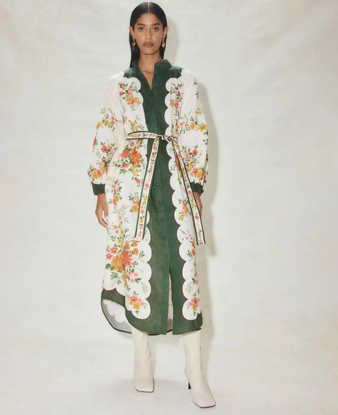 Alemais Elisabetta Shirtdress Floral Size 16 - Image 1