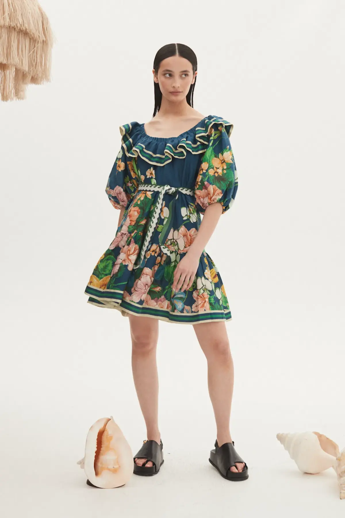 Alemais Lyla Frill Neck Mini Dress Floral Size 16 - Image 1