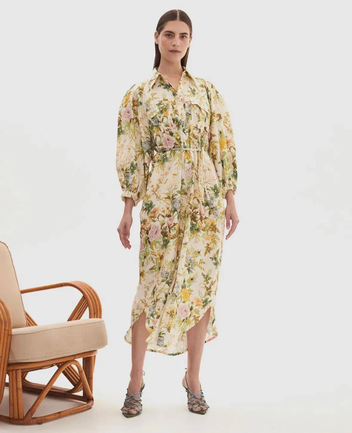 Alemais Eden Midi Dress Floral Size 16 - Image 4