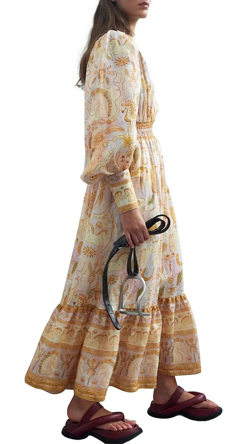 Alemais Solitaire Midi Dress Multi Size 14 - Image 4