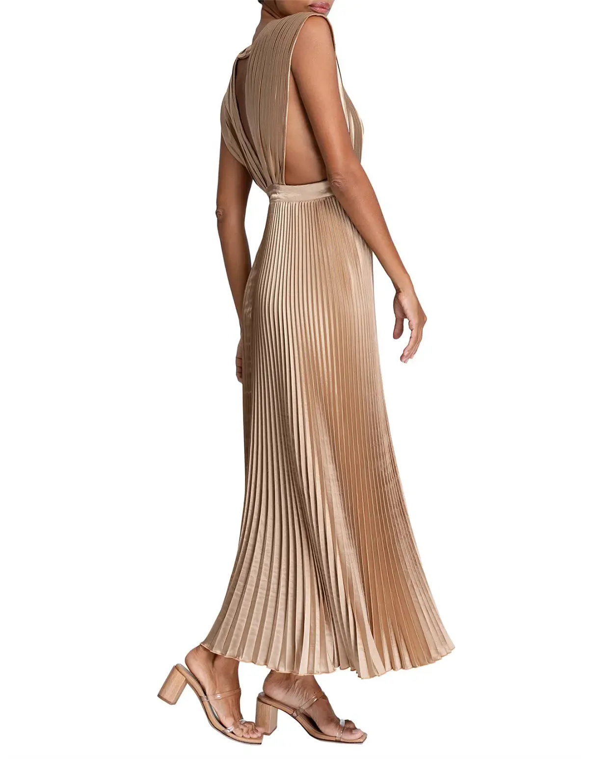 L'Idee Gala Gown Gold Size 6 - Image 6