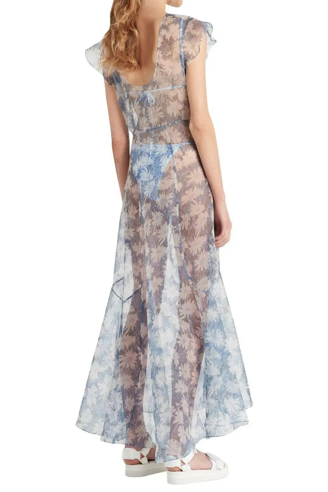 Sir The Label Anais Dress Blue Floral Size AU 10 - Image 2