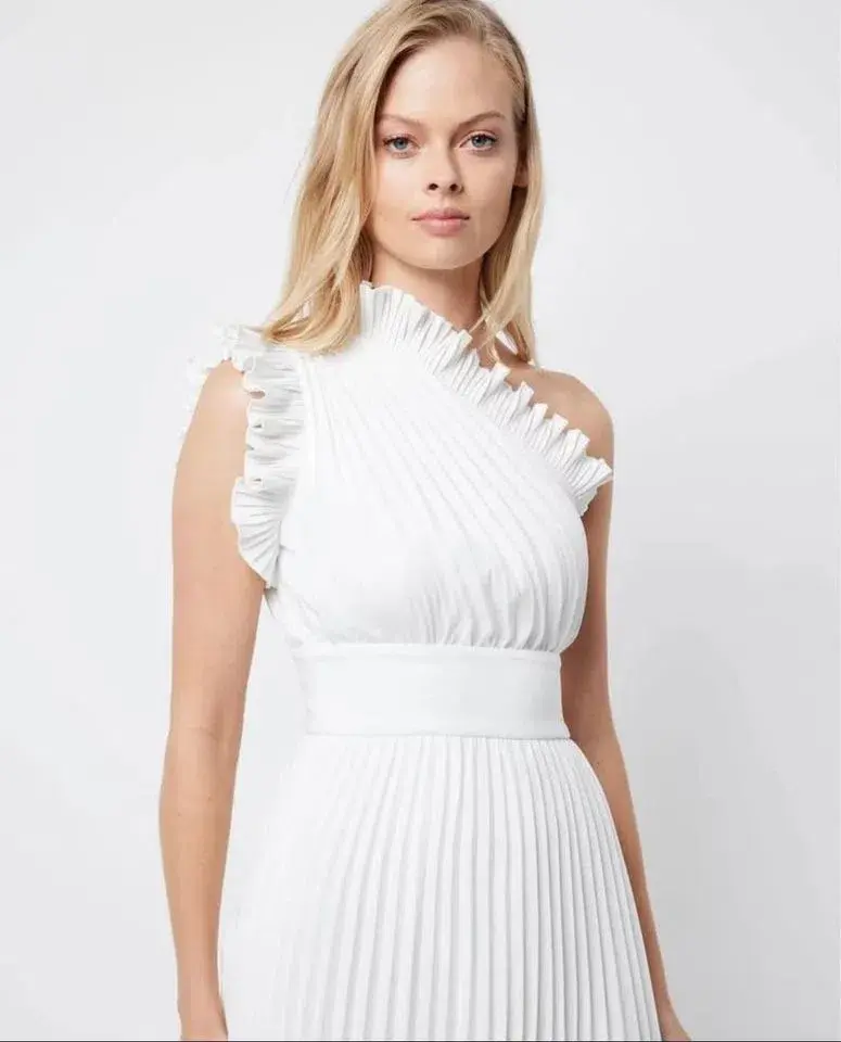  Mossman The Lady Like Midi Dress White Size 6 for rent on The Volte - main image