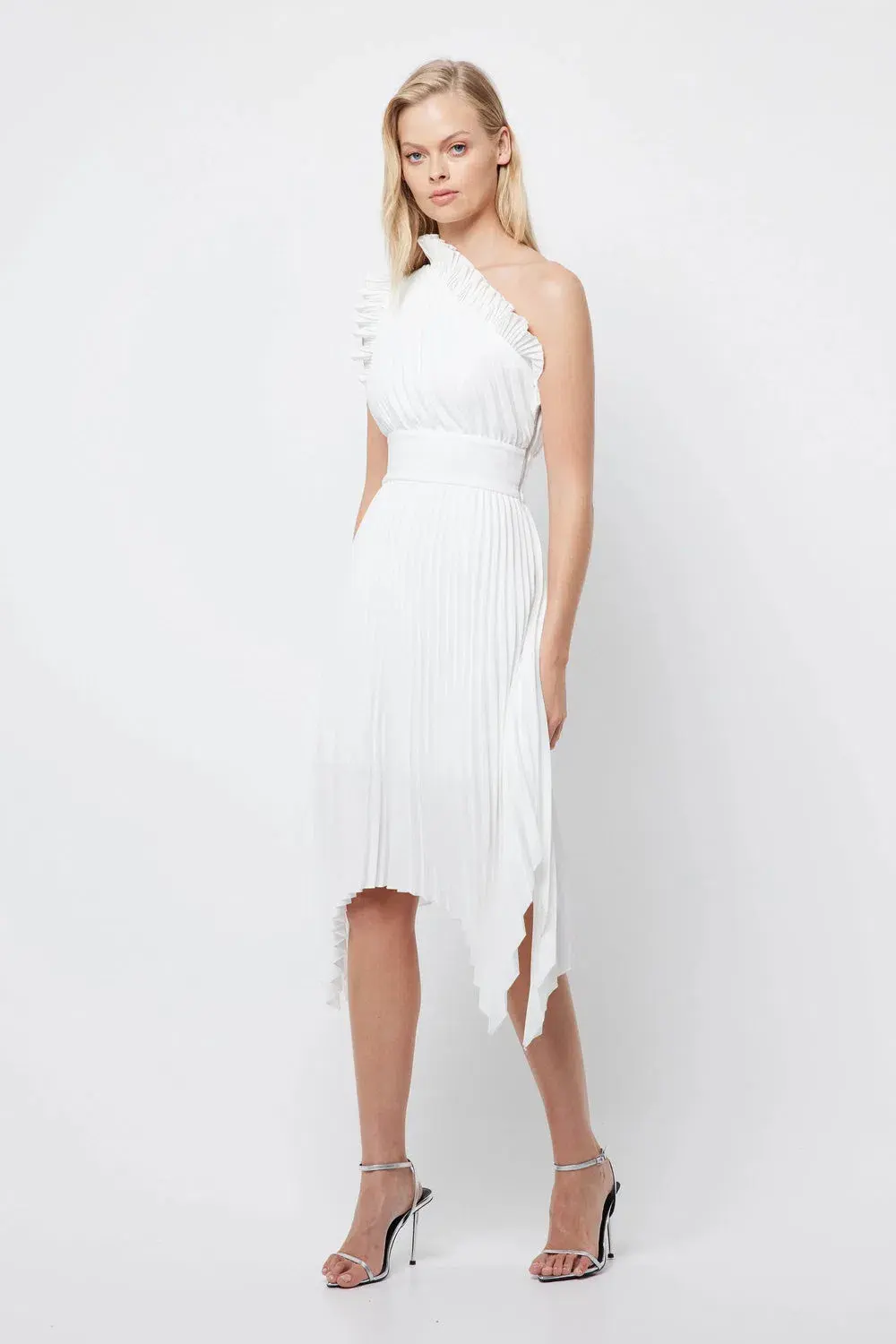  Mossman The Lady Like Midi Dress White Size 6 for rent on The Volte - main image