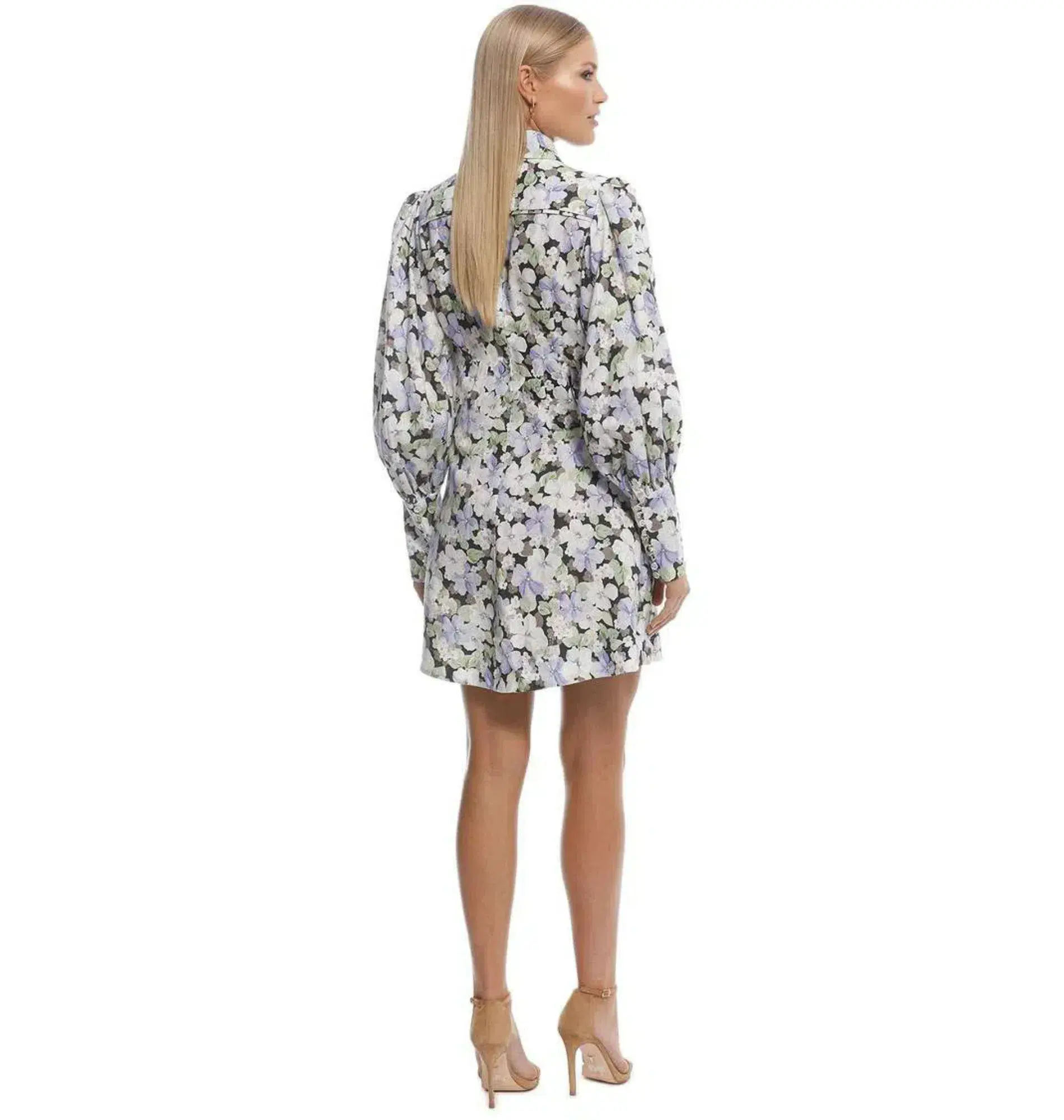 Zimmermann Ninety Six Short Shirt Dress Dark Pansy Size 2 / Au 12  - Image 3