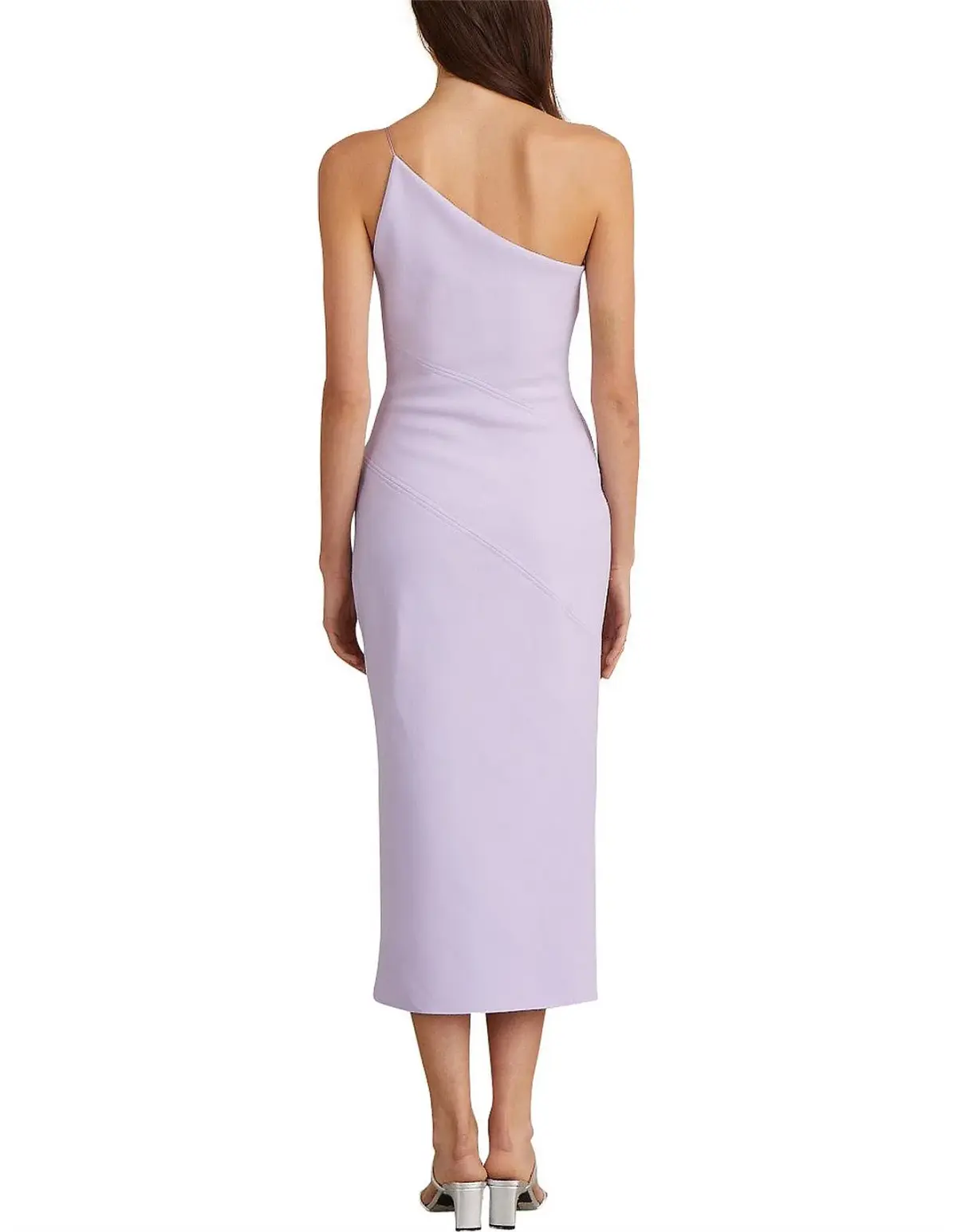 Bec & Bridge Araia Asym Midi Dress Lilac Size 6 - Image 3
