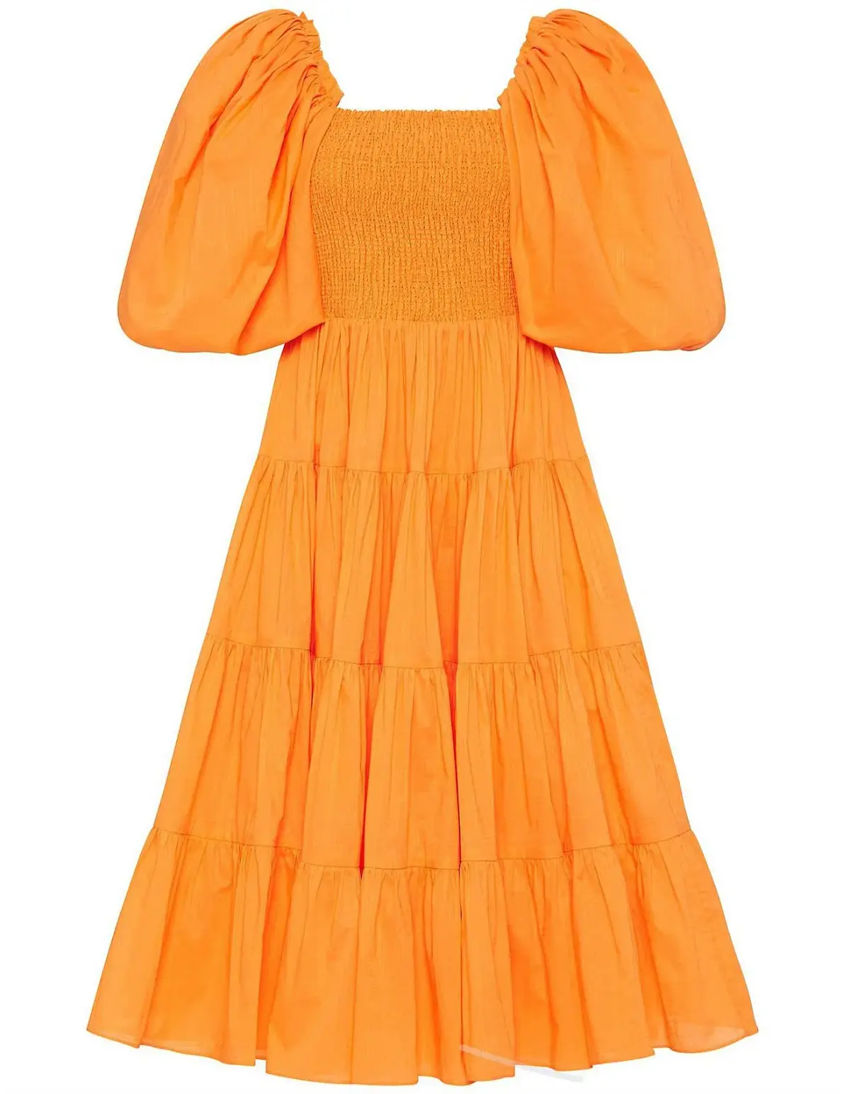 Aje Cherished Midi Dress in Marigold Size 8 - Image 4