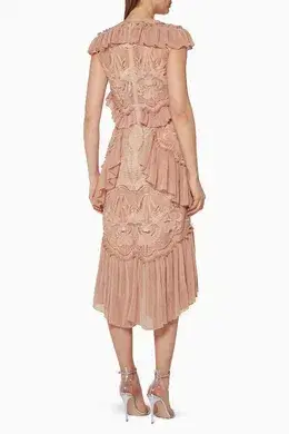 Alice McCall Sweet Emotions Midi Dress in Blush Size 8 - Image 3
