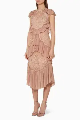 Alice McCall Sweet Emotions Midi Dress in Blush Size 8 - Image 2