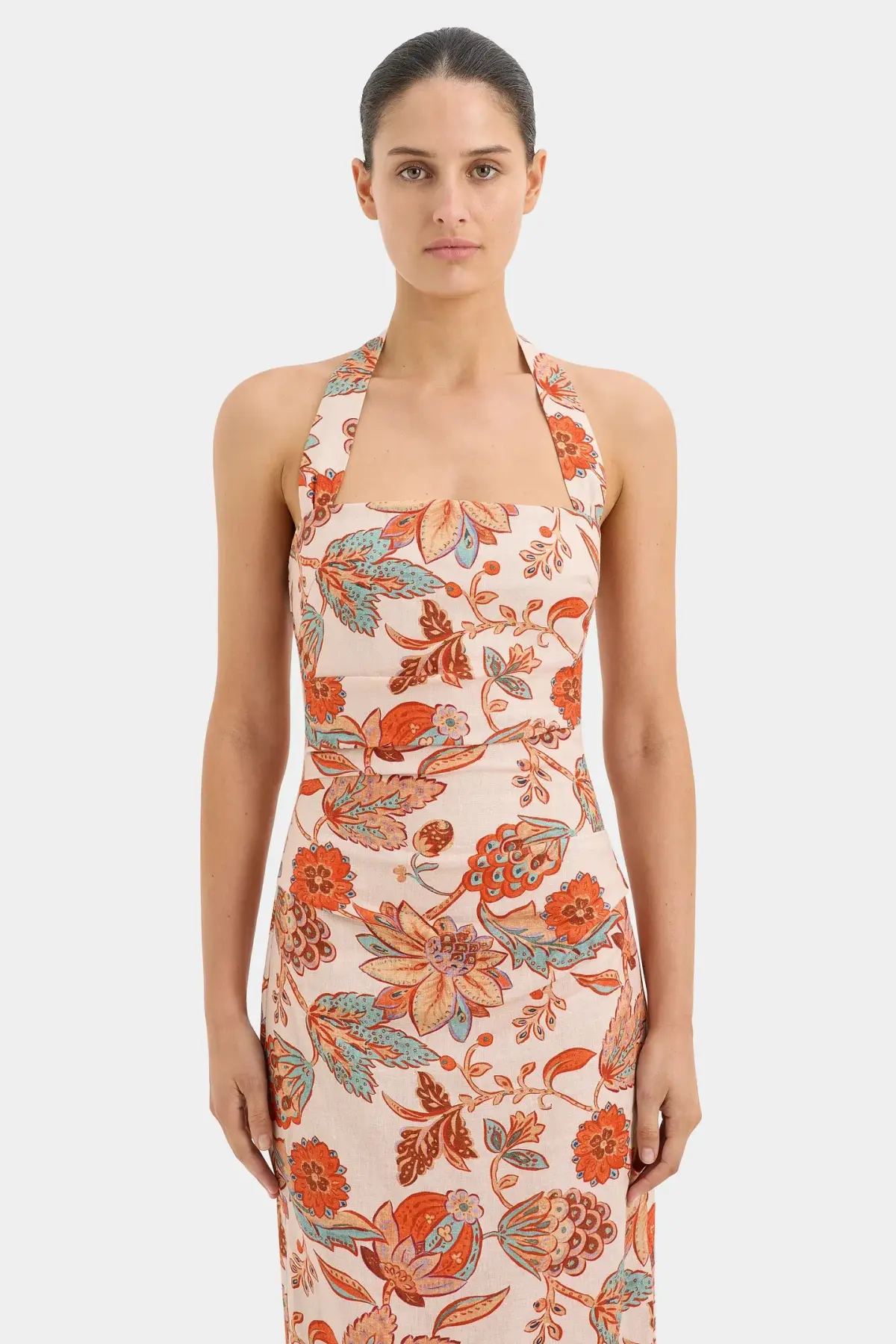 Sir the Label Noemi Halter Midi Dress Floral Size 10 - Image 2
