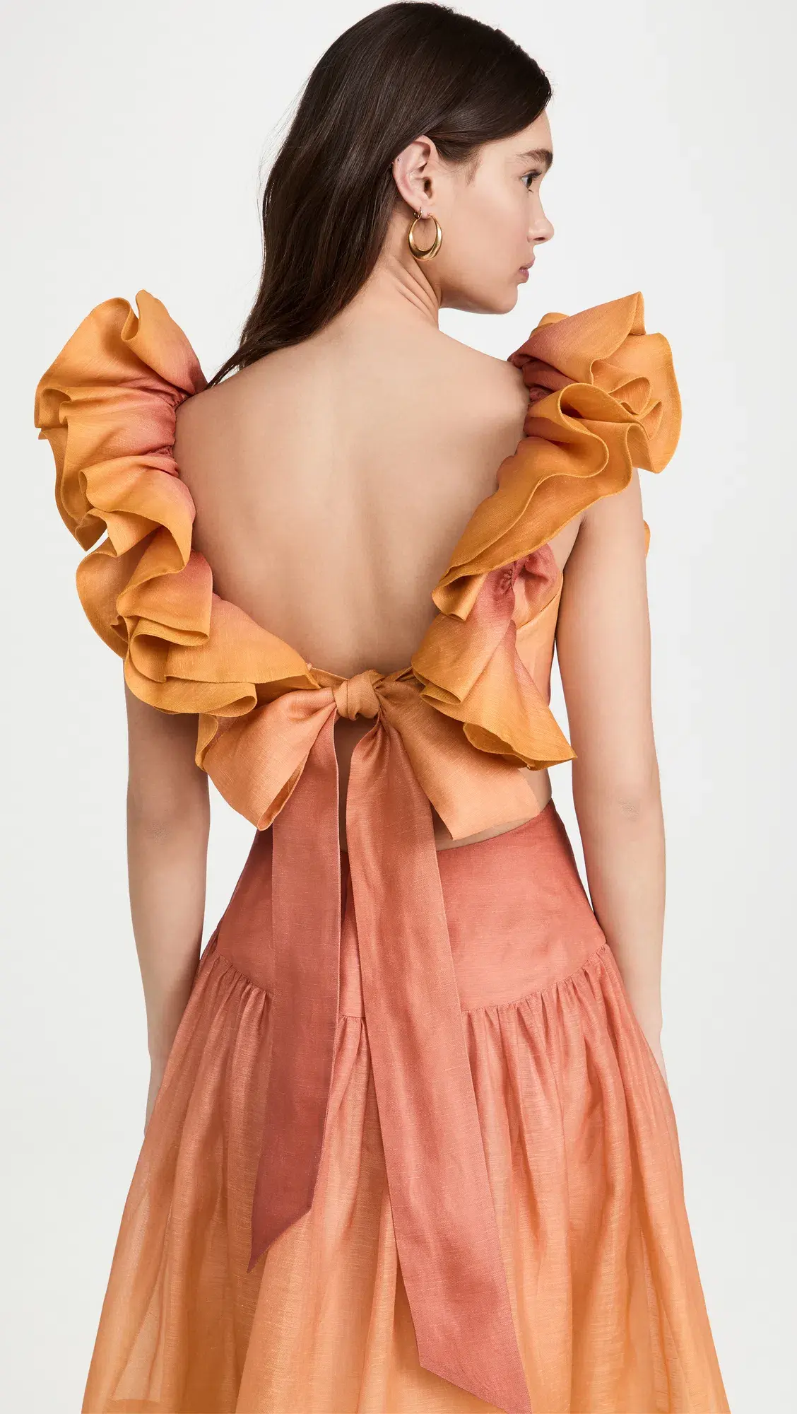 Zimmermann Postcard Ruffle Bodice And Maxi Skirt Set Ombre Sunshine Size 1 /Au  10  - Image 3