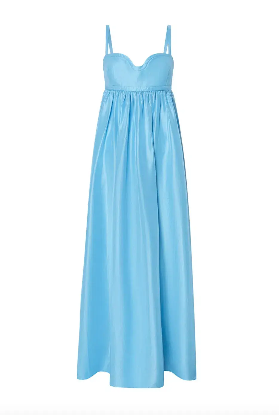 Oroton Bodice Detail Gown Lake Blue Size 12 - Image 7