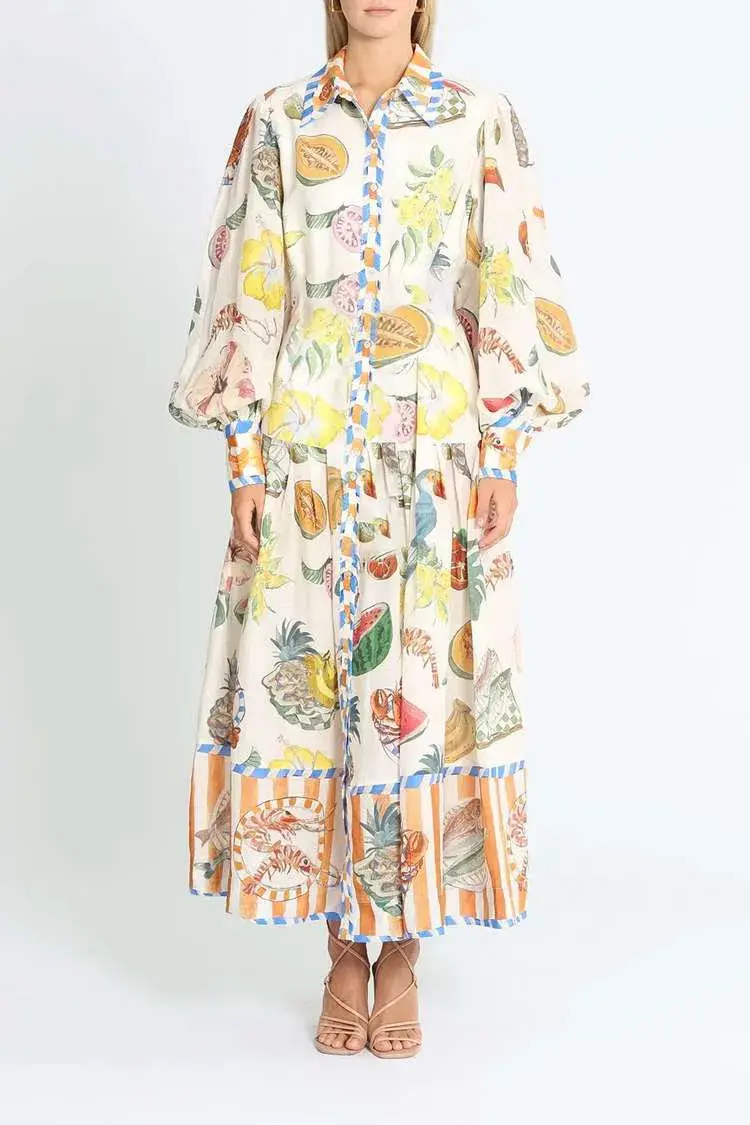 Alemais Theo Shirt Dress Multi Print Size 8 - Image 2
