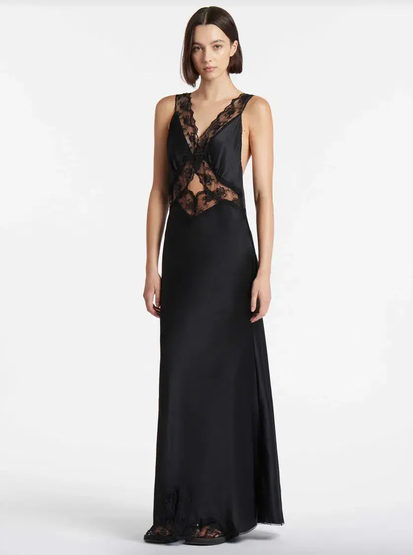 Sir The Label Aries Cut Out Gown Black Size 1 / AU 8 - Image 1