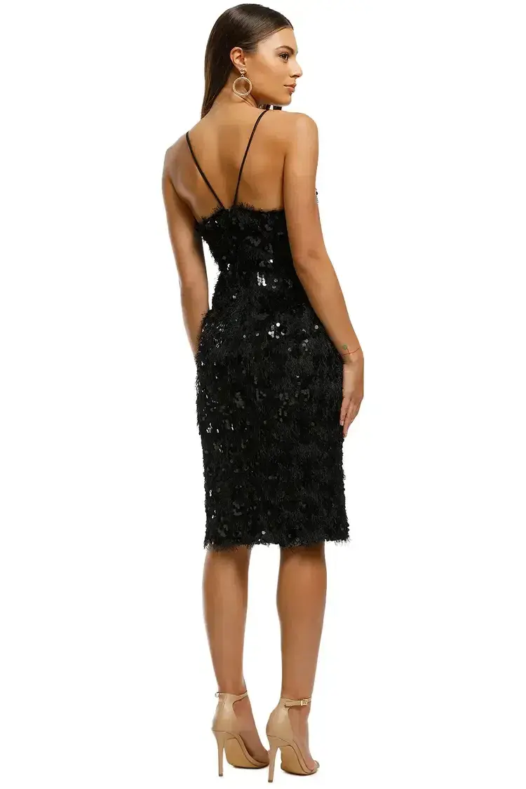 Carla Zampatti Romance of Rome Slip Dress in Black Size 8 - Image 3