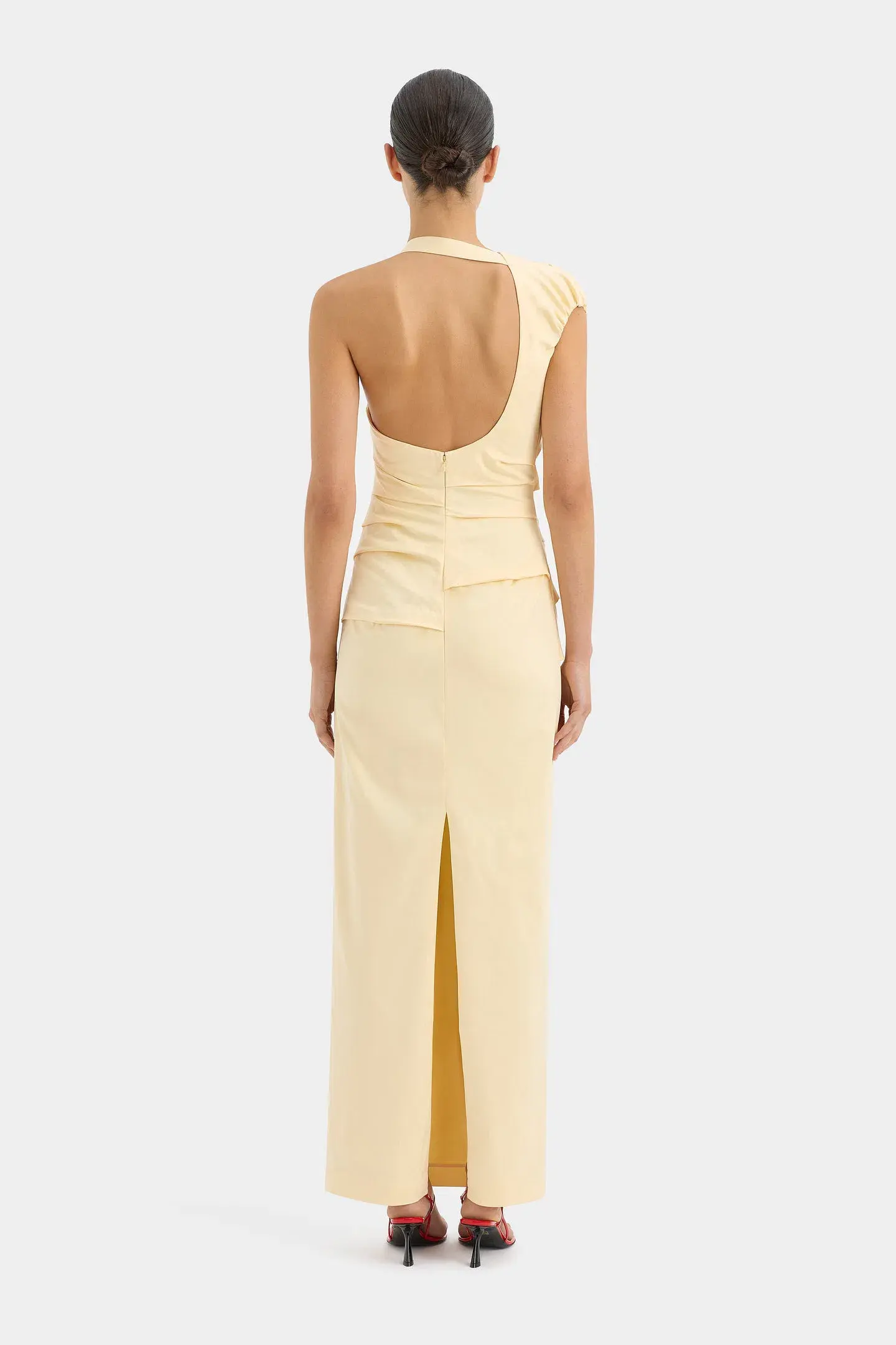 Sir The Label Giacomo Gathered Gown Yellow Size 2/AU 10 - Image 2