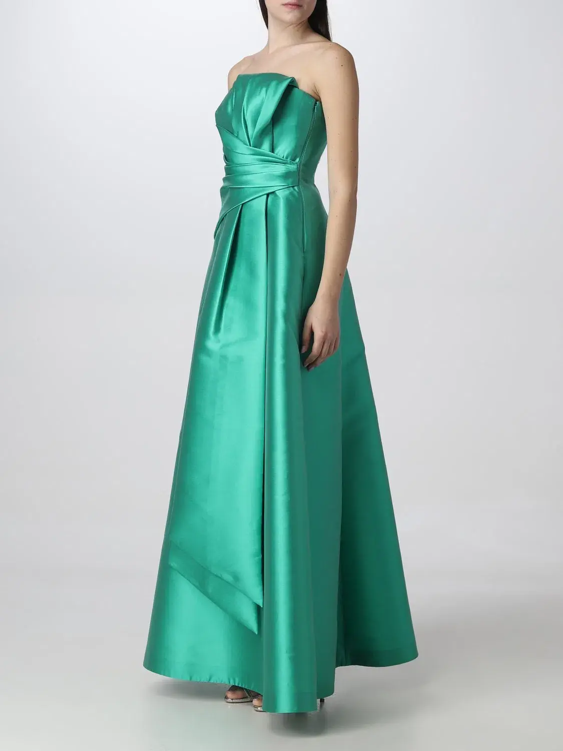Alberta Ferretti Strapless Gown Green Size 8  - Image 3