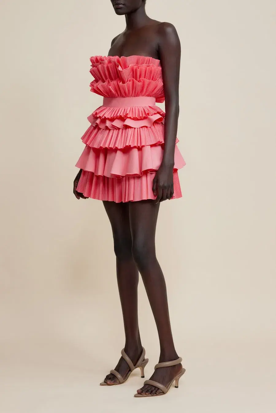 Acler Elsher Mini Dress Rouge Size 6  for rent on The Volte - main image