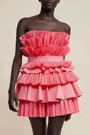 Acler Elsher Mini Dress Rouge Size 6  for rent on The Volte - main image