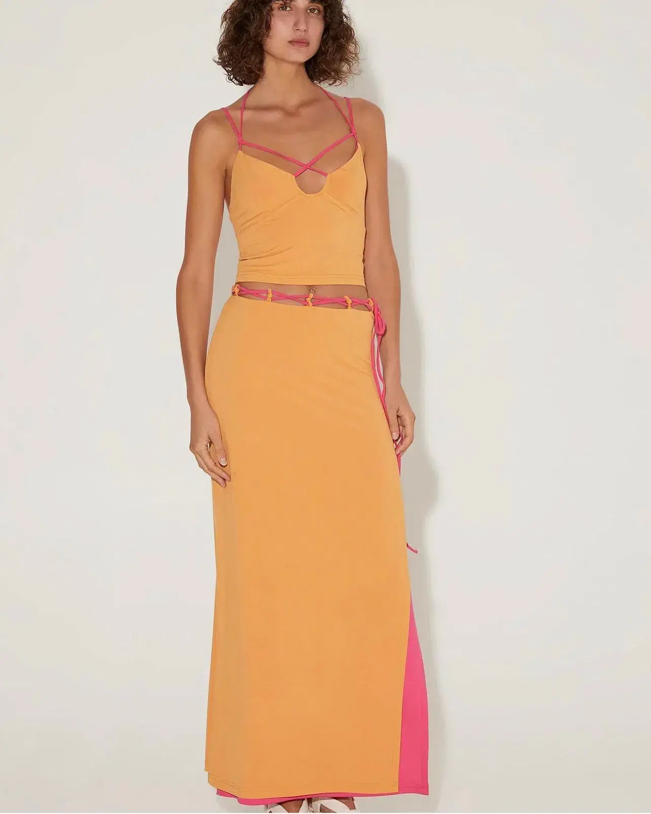 Hansen & Gretel Rosco Top Size 4 and Shania Skirt in Mango Size 6 - Image 2