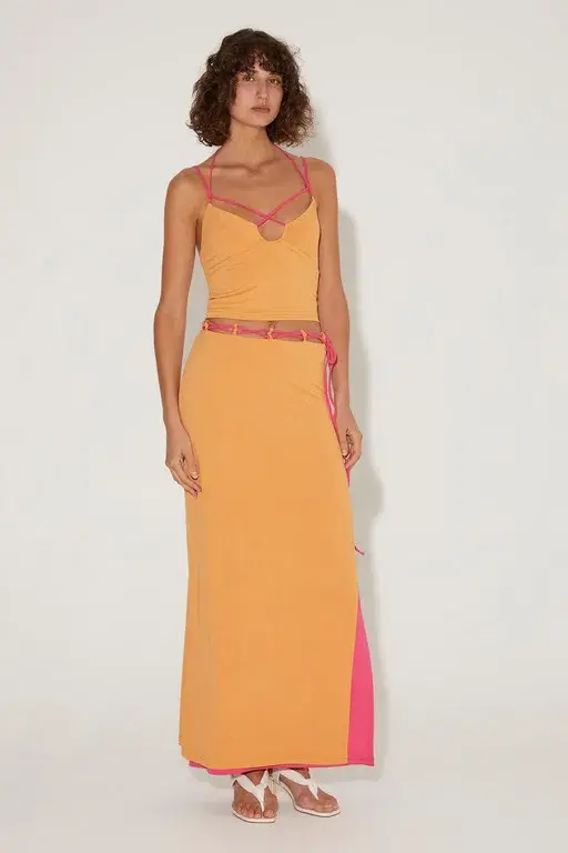 Hansen & Gretel Rosco Top Size 4 and Shania Skirt in Mango Size 6 - Image 1