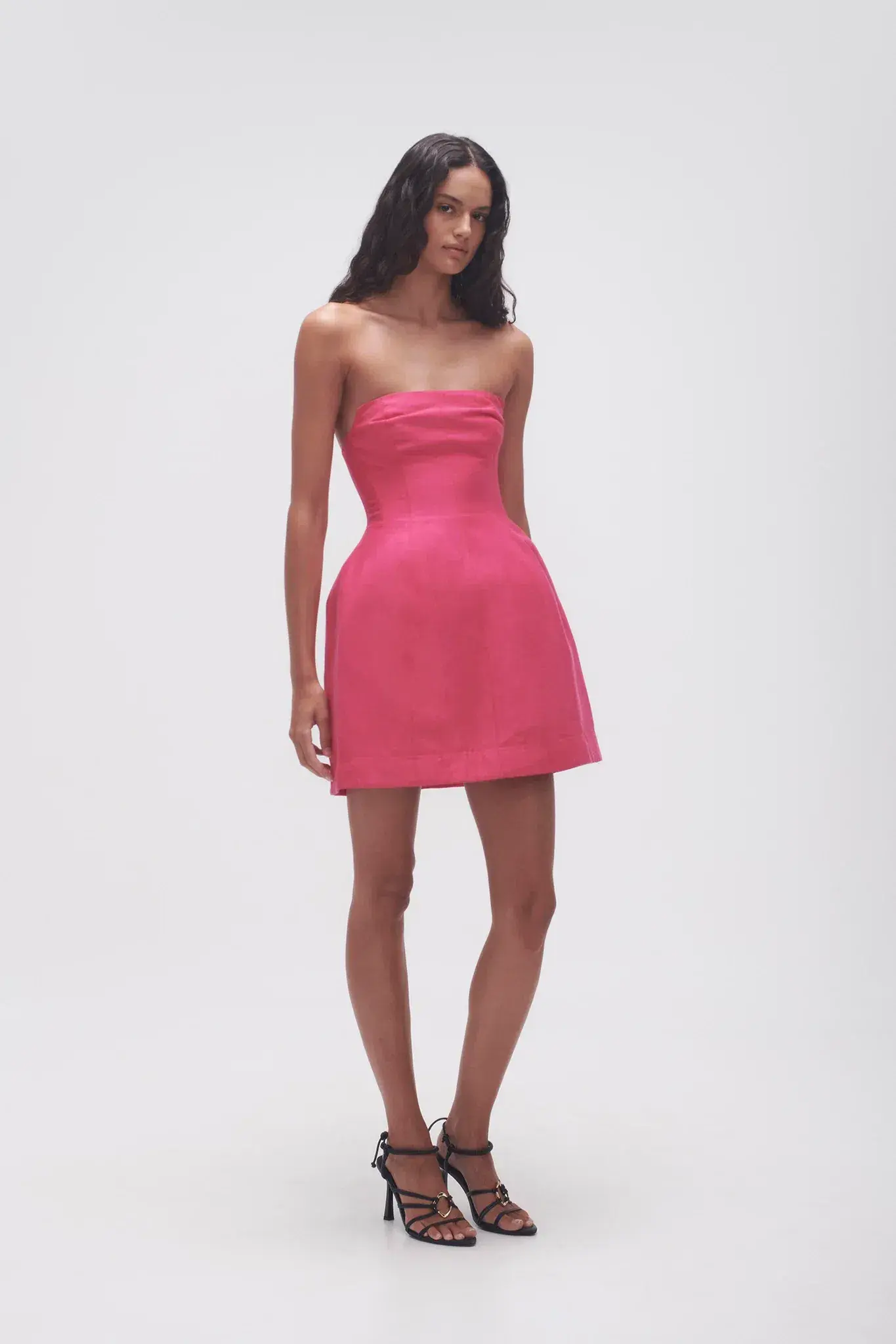 Aje Baret Strapless Mini Dress Hot Pink Size 10 - Image 2