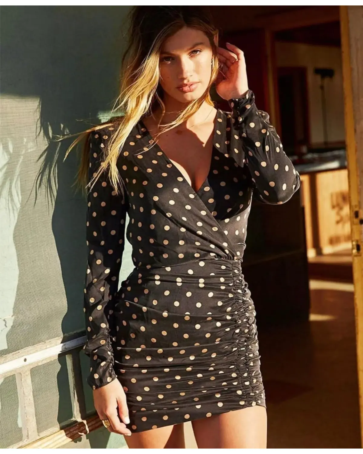 Bec & Bridge Paradis Long Sleeve Mini Dress Black Size AU 10 - Image 5