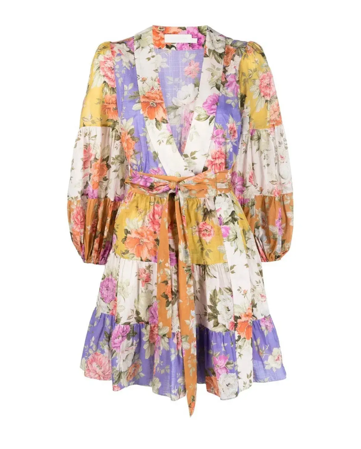 Zimmermann Pattie Floral Mini Dress Multi Floral Size 1/Au 10  - Image 2
