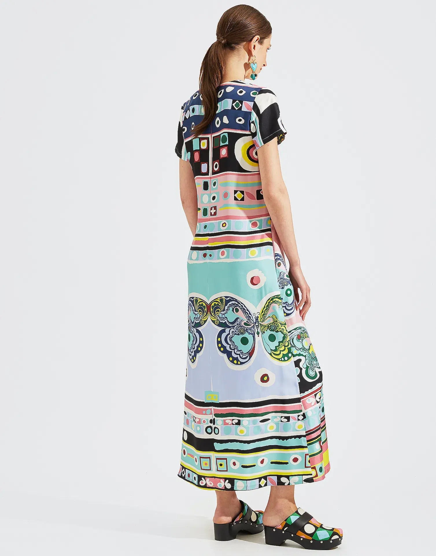 La DoubleJ Butterfly Silk A Line Maxi Dress Print Size 10 - Image 2